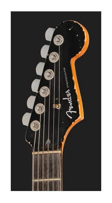 Fender Custom Violet Strat Relic MBAM, corpo e verniciatura in primo piano