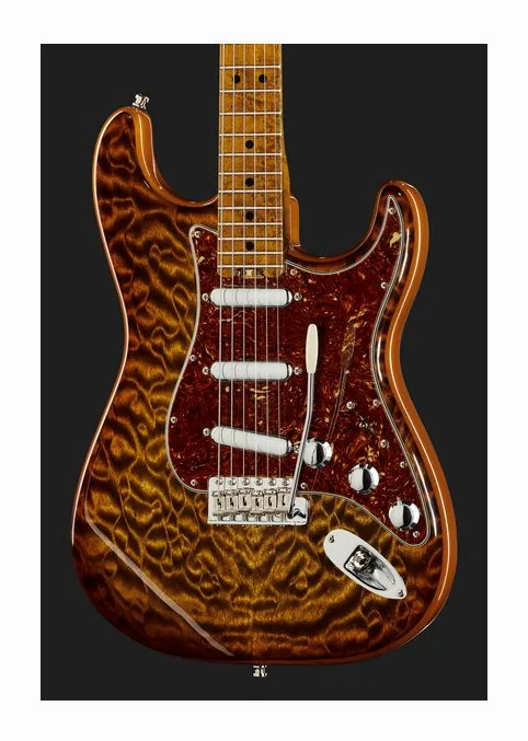 Fender Elite Strat MN QMT Tiger Eye, vista posteriore del corpo
