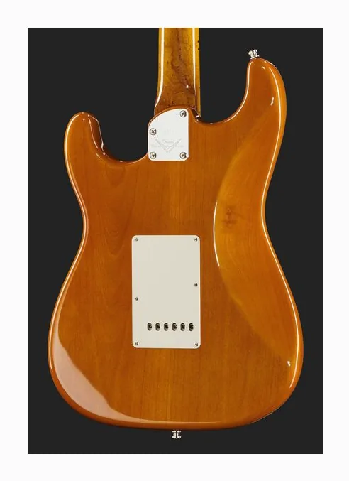 Fender Elite Strat MN QMT Tiger Eye, corpo e verniciatura in primo piano