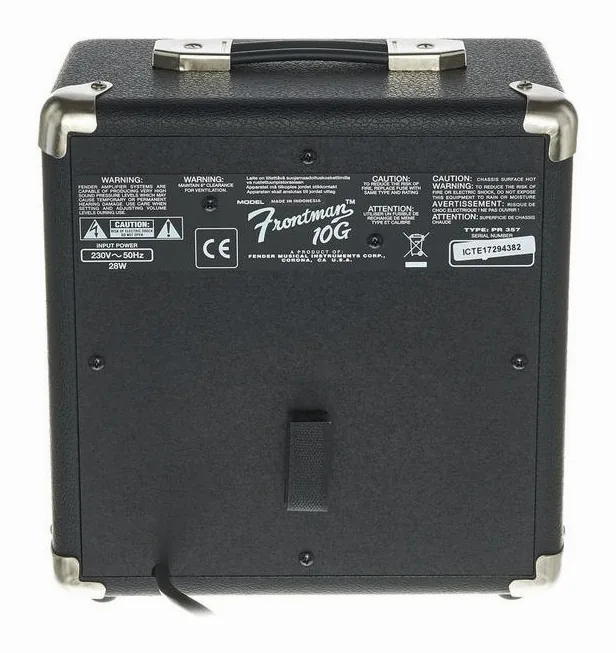 Fender Frontman 10G, pannello dei controlli in primo piano