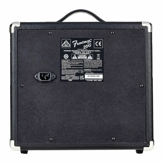 Fender Frontman 20G, pannello dei controlli in primo piano