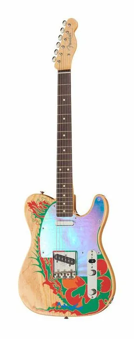 Fender Jimmy Page Telecaster RW NAT inquadrato di fronte su sfondo neutro