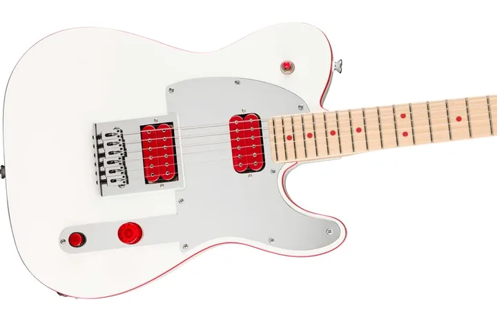 Fender John 5 Ghost Tele WHT, pickup e manopole dei controlli