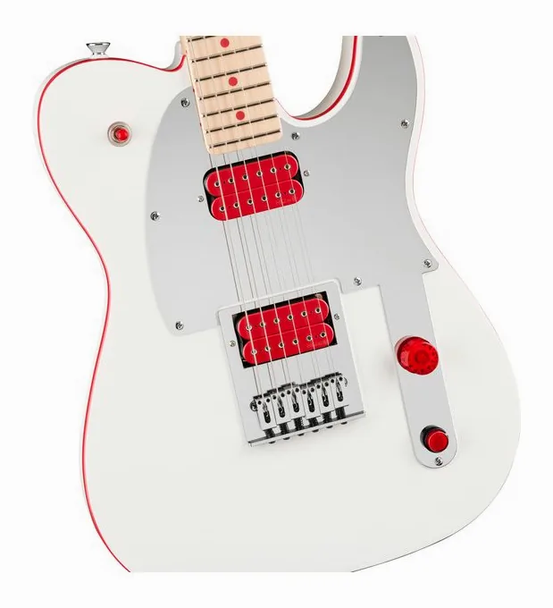 Fender John 5 Ghost Tele WHT, curve del body viste dall'alto