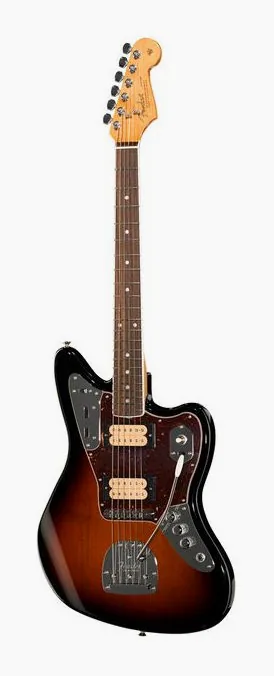 Fender Kurt Cobain Jaguar fotografato frontalmente