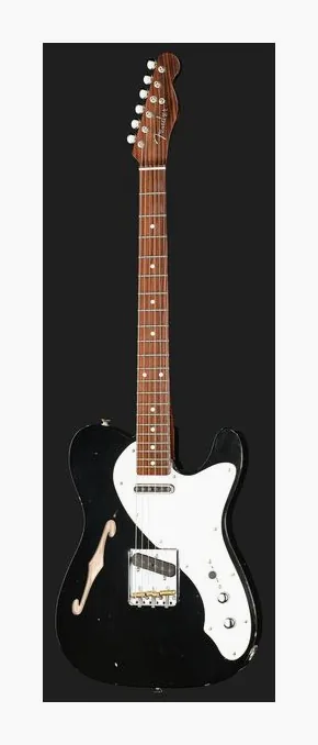 Fender LTD 50 Tele Thinline RW AB, corpo e verniciatura in primo piano