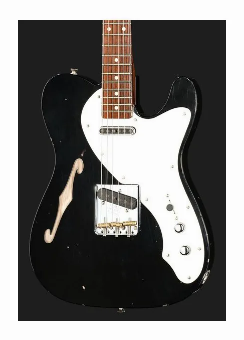 Fender LTD 50 Tele Thinline RW AB, manico e tastiera visti di lato