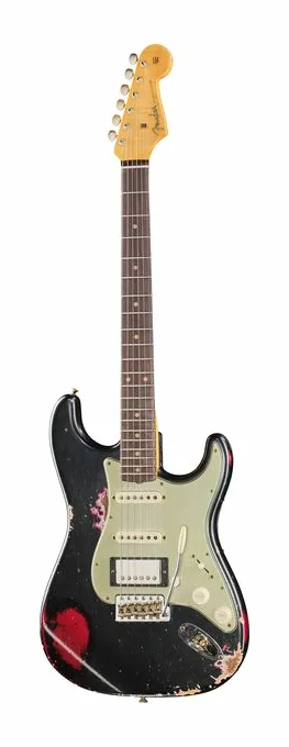 Fender LTD 59 Strat BPoMW Heavy R inquadrato di fronte su sfondo neutro