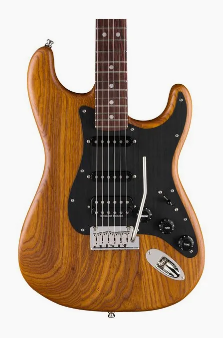 Fender LTD Am Ultra Strat NAT HSS, pickup e manopole dei controlli