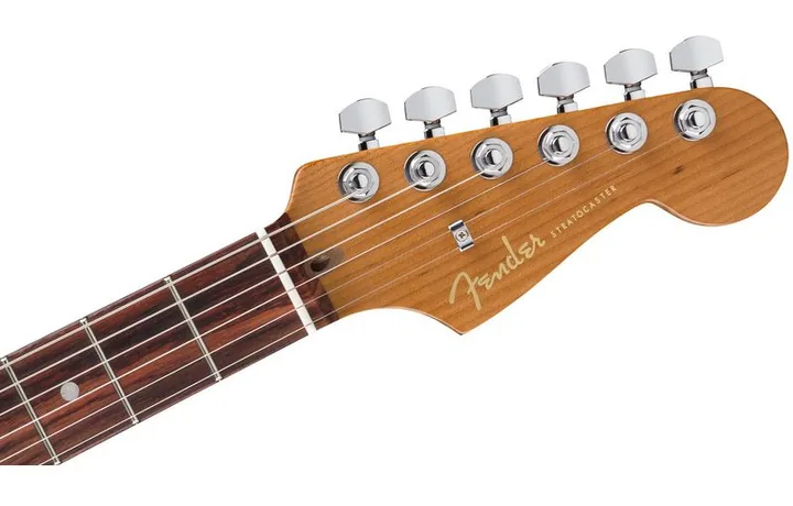 Fender LTD Am Ultra Strat NAT HSS, capotasto e prime posizioni della tastiera