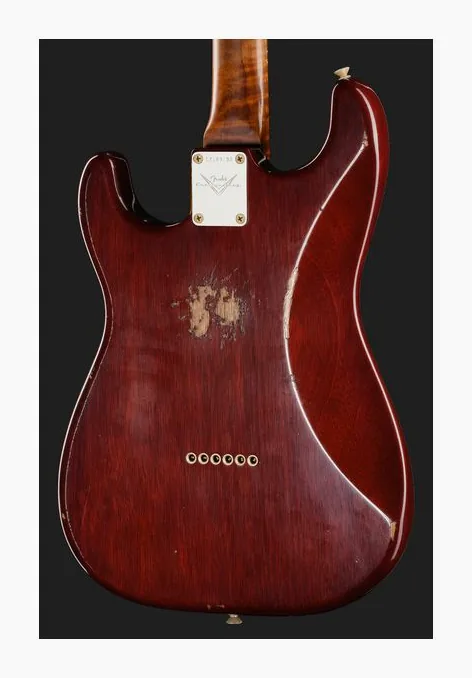 Fender LTD Artisan P90 Strat AVB, corpo e verniciatura in primo piano