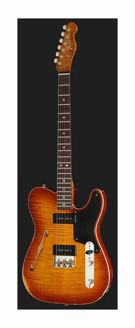Fender LTD Artisan Tele Thinline P90, corpo e verniciatura in primo piano
