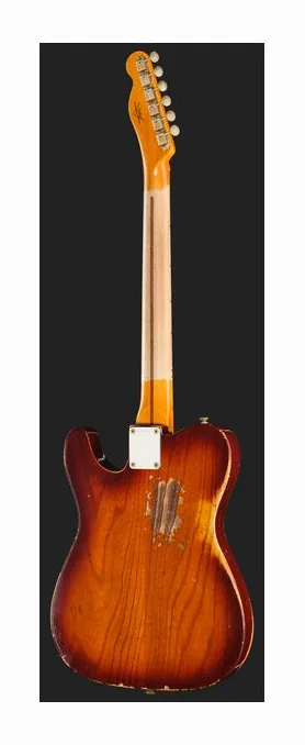 Fender LTD Blackguard Cunife Tele AVB, paletta con meccaniche e logo