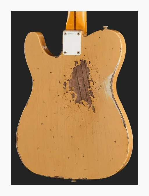 Fender LTD Blackguard Cunife Tele NBL, capotasto e prime posizioni della tastiera