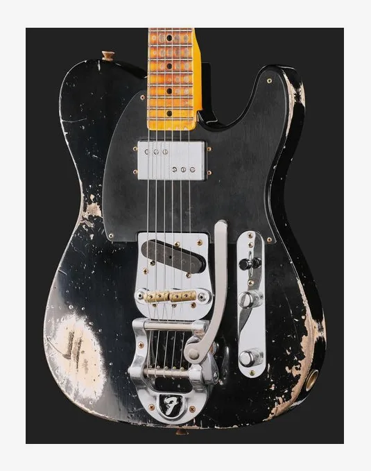Fender LTD CuNife Tele HR Aged Black, selettore pickup e jack di uscita
