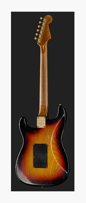Fender LTD Custom '62 Strat RL BSB, manico e tastiera visti di lato