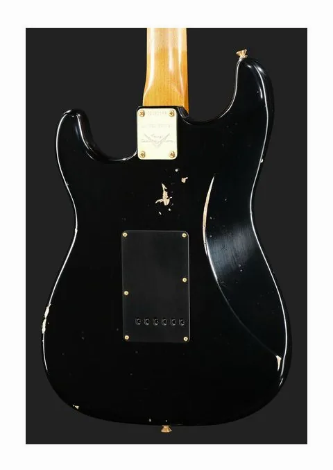 Fender LTD Custom 62 Strat Relic AB, corpo e verniciatura in primo piano