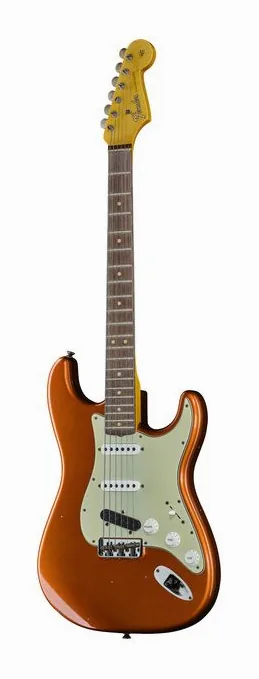 Fender LTD Hotshot Strat JM Relic BC inquadrato di fronte su sfondo neutro