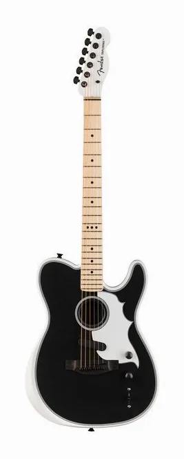 Fender LTD Jack White Triplesonic WB inquadrato di fronte su sfondo neutro