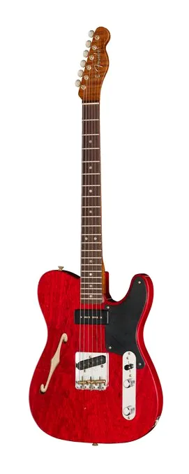 Fender LTD P90 Korina Tele Jmr ACT in primo piano frontale