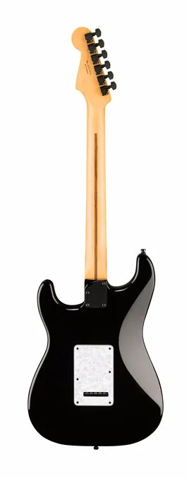 Fender LTD Player Fusion Strat HSS BK, corpo e verniciatura in primo piano