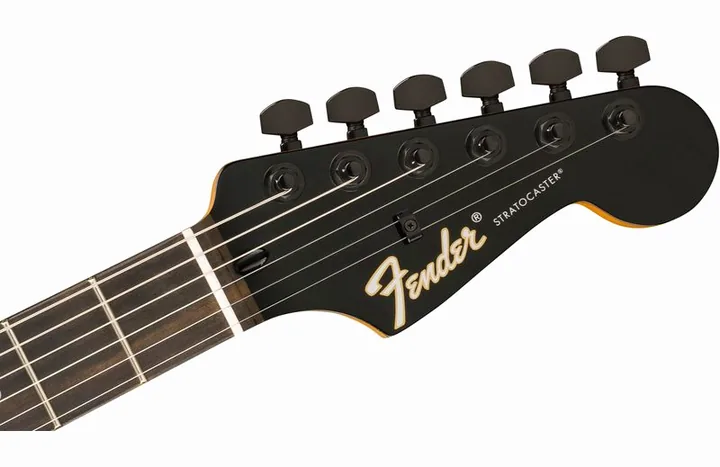Fender LTD Player Fusion Strat HSS BK, capotasto e prime posizioni della tastiera