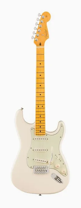 Fender LTD Pro Clsc Silent Strat OWT in primo piano frontale