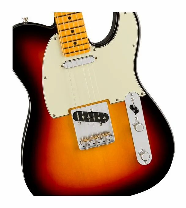 Fender LTD Pro Clsc Silent Tele 3CSB, curve del body viste dall'alto