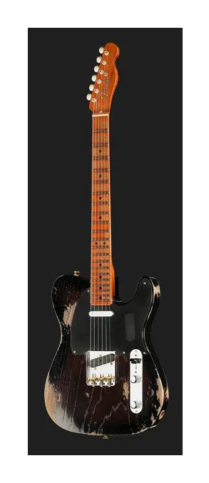Fender LTD Roasted Reverse 50s Tele B, capotasto e prime posizioni della tastiera