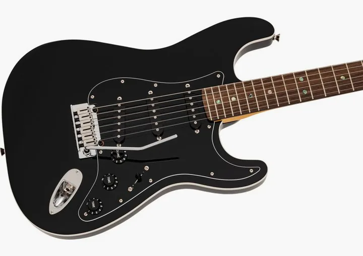 Fender MIJ Act Modern Strat RW BLK, vista posteriore del corpo