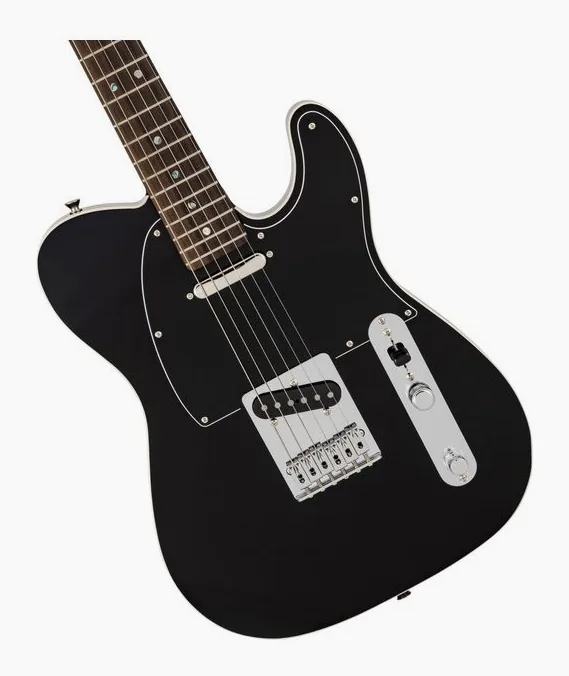 Fender MIJ Active Modern Tele RW BLK, pickup e manopole dei controlli