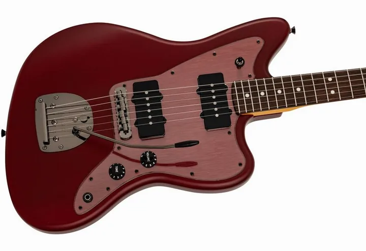 Fender MIJ Hybrid II Jazzmaster MIR, corpo e verniciatura in primo piano