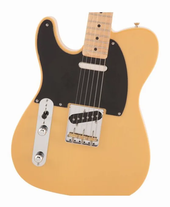 Fender MIJ Trad 50s Tele LH MN BTB, manico e tastiera visti di lato