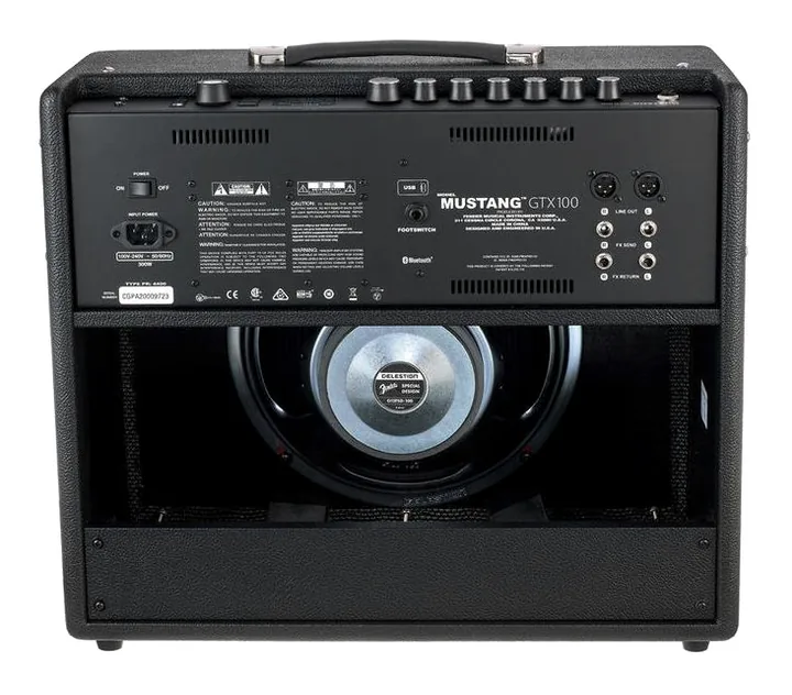 Fender Mustang GTX100, vista laterale del cabinet