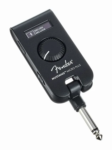 Fender Mustang Micro Plus, manopole viste dall'alto