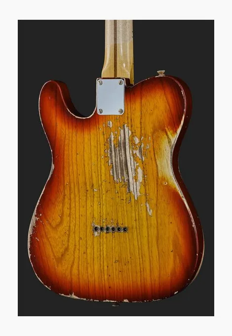 Fender 1951 Nocaster Aged Cherry B, curve del body viste dall'alto
