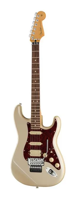 Fender Player II Mod Strat FR RW OLP inquadrato di fronte su sfondo neutro