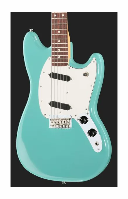 Fender Player II Mustang RW AQB, curve del body viste dall'alto