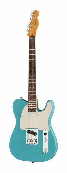 Fender Player II Tele RW AQB inquadrato di fronte su sfondo neutro