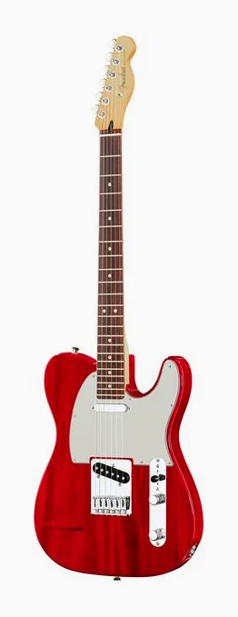 Fender Player II Tele RW CHRY inquadrato di fronte su sfondo neutro
