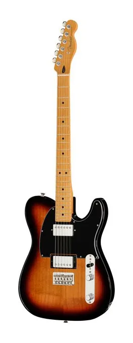 Fender Player II Tele HH MN 3TS inquadrato di fronte su sfondo neutro