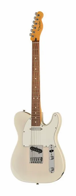 Fender Player II Tele RW WBL inquadrato di fronte su sfondo neutro