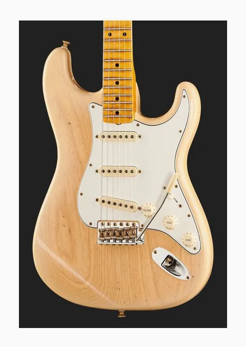 Fender Postmodern Strat MN NAB Relic, corpo e verniciatura in primo piano