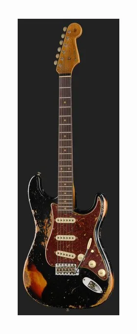 Fender Roasted '61 Strat ABLK/3TSB, pickup e manopole dei controlli