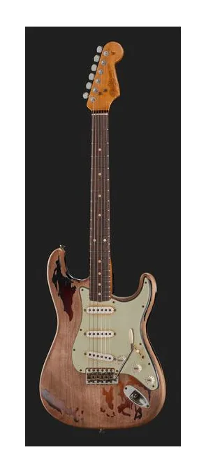 Fender Rory Gallagher Relic Strat, corpo e verniciatura in primo piano