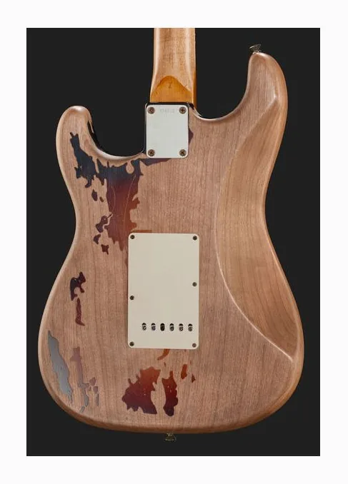 Fender Rory Gallagher Relic Strat, corpo e verniciatura in primo piano