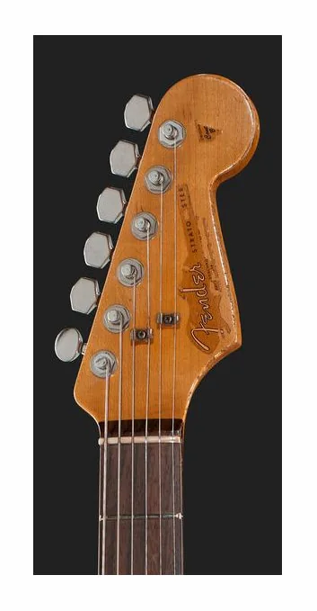 Fender Rory Gallagher Relic Strat, corpo e verniciatura in primo piano