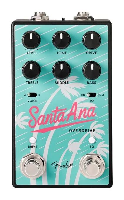 Fender Santa Ana Overdrive V2, led e interruttore a pedale