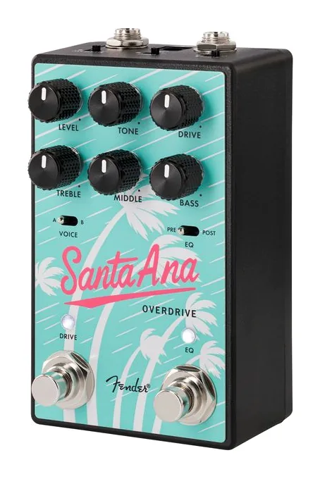Fender Santa Ana Overdrive V2, manopole viste dall'alto