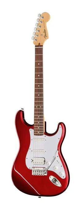 Fender Standard Strat HSS LRL WPG CND in primo piano frontale